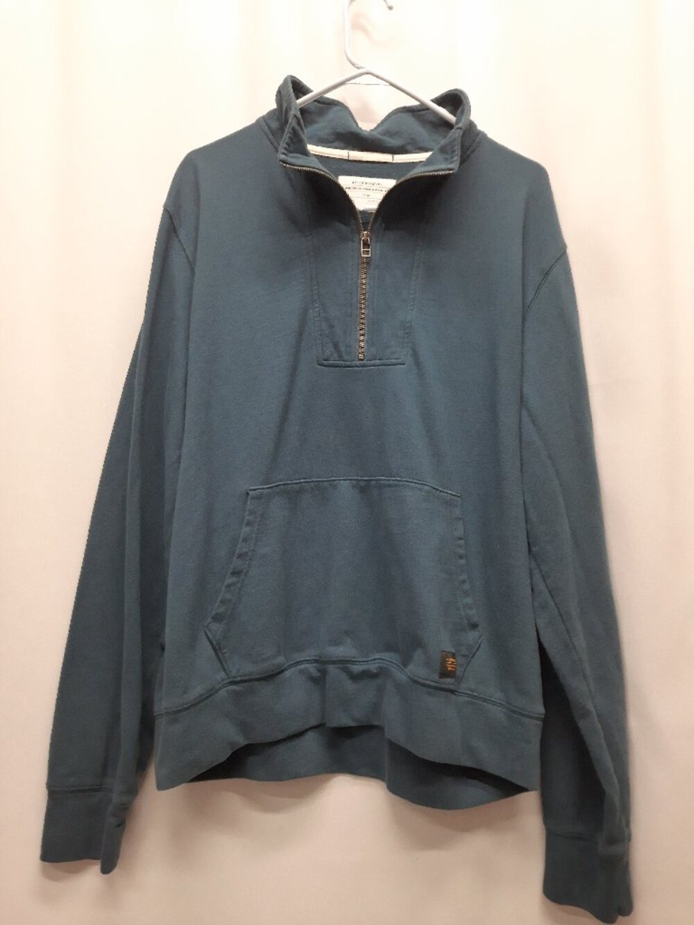 REI Co-Op Mens Large 1/4 Zip Pullover Sweatshirt Blue Indigo Outdoors Gorpcore